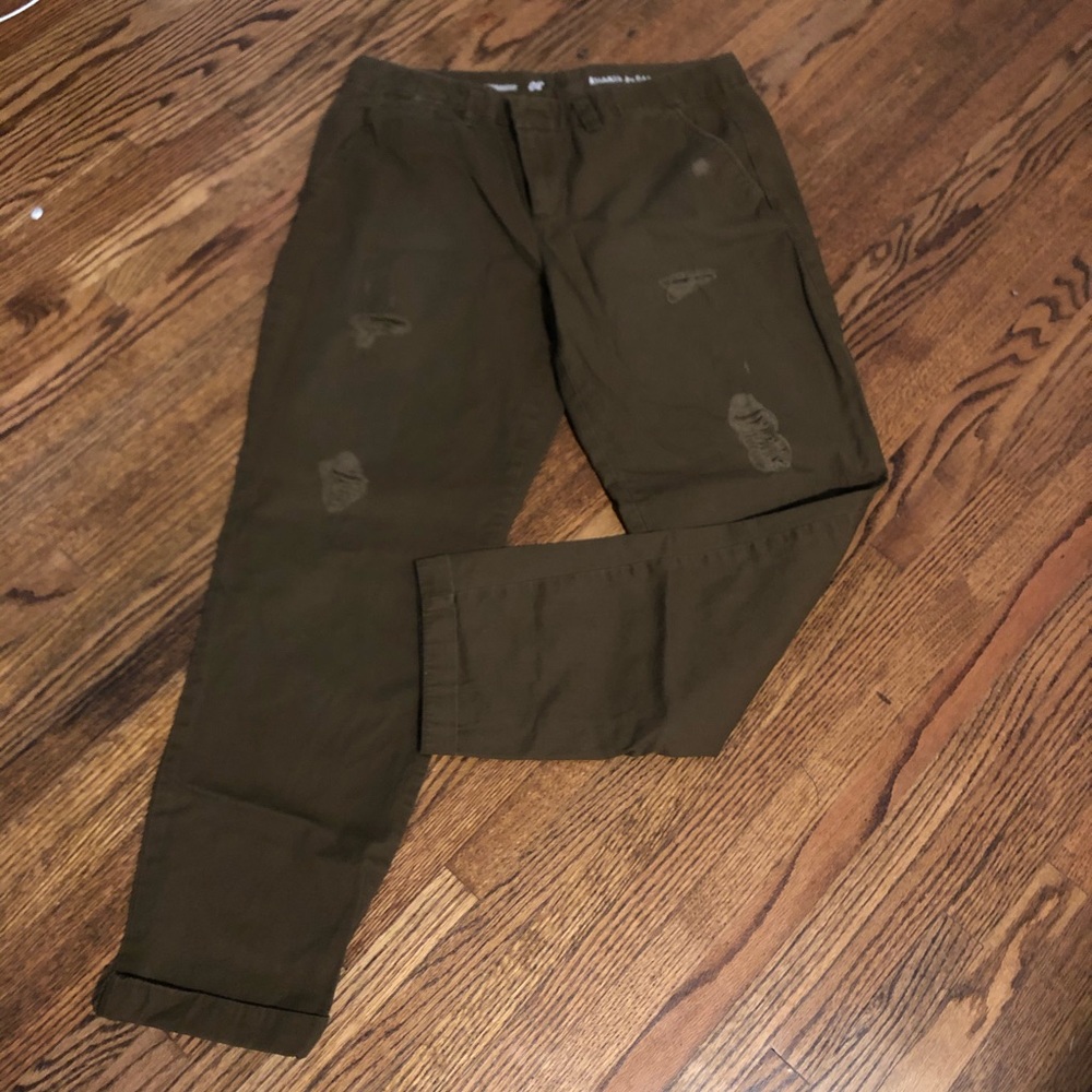 Distressed brown Khaki Chinos